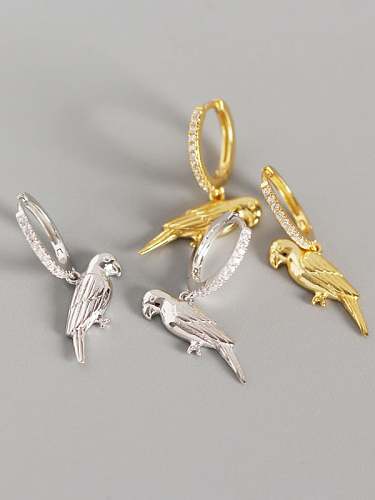 925 Sterling Silver Bird Trend Huggie Earring