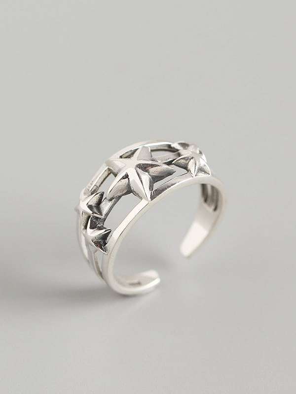 925 Sterling Silver Star Trend Band Ring