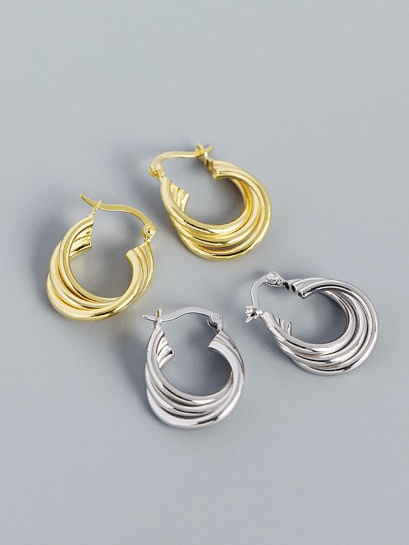 925 Sterling Silver Geometric Minimalist Huggie Earring