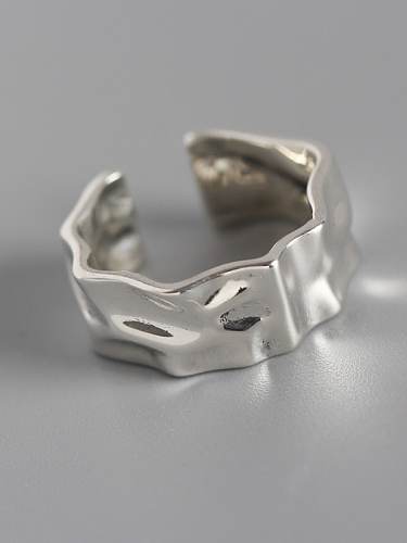 Geometrischer minimalistischer Bandring aus 925er Sterlingsilber