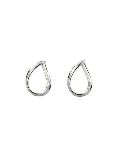 Boucles d'oreilles minimalistes goutte d'eau en argent sterling 925