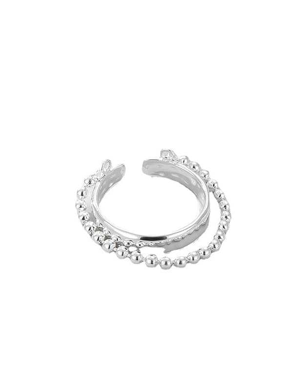 925 Sterling Silver Bead Geometric Minimalist Stackable Ring