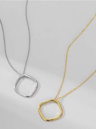 925 Sterling Silver Irregular Minimalist Necklace