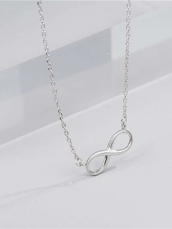 925 Sterling Silver Number Minimalist Necklace