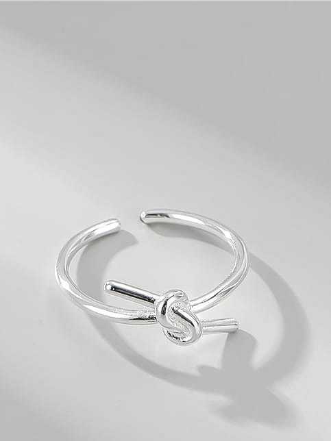 925 Sterling Silver Bowknot Minimalist Band Ring