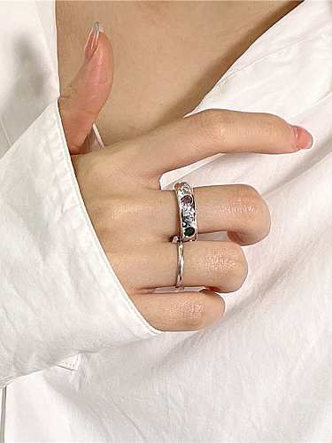 925 Sterling Silver Cubic Zirconia Crown Vintage Band Ring
