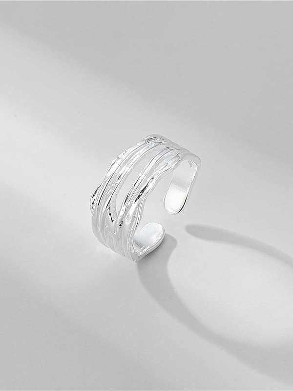 925 Sterling Silver Irregular Minimalist Stackable Ring