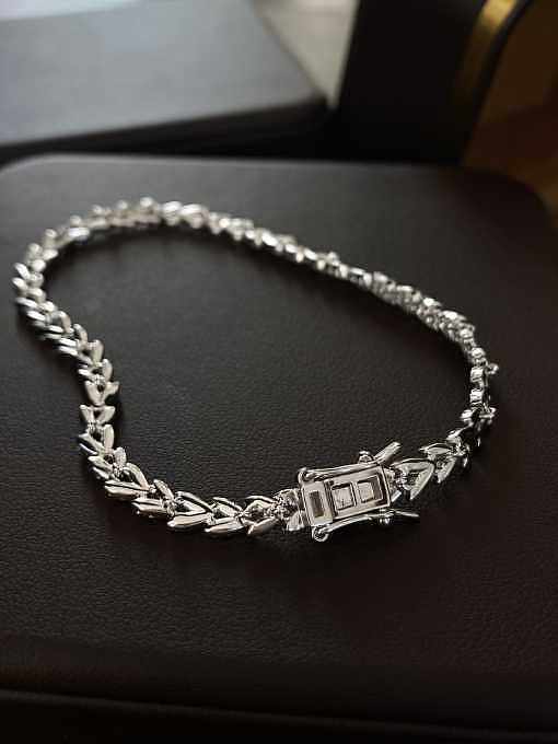 Bracelet délicat en argent sterling 925 avec diamants à haute teneur en carbone
