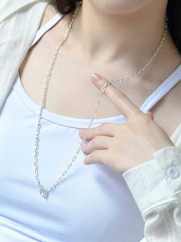925 Sterling Silber minimalistische hohle Herz langsträngige Halskette