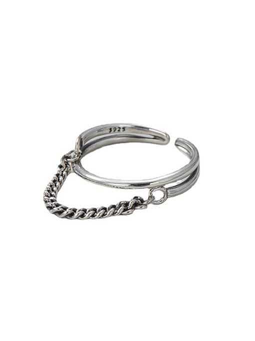 925 Sterling Silver Irregular Vintage Stackable Ring