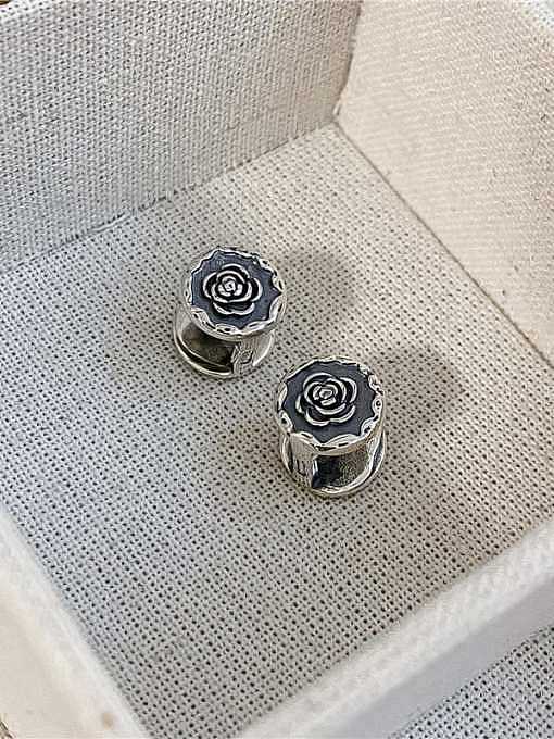 925 Sterling Silver Flower Vintage Stud Earring