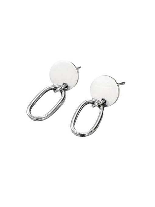 925 Sterling Silver Geometric Vintage Drop Earring