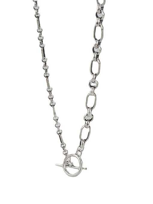 925 Sterling Silber unregelmäßige asymmetrische Vintage Halskette