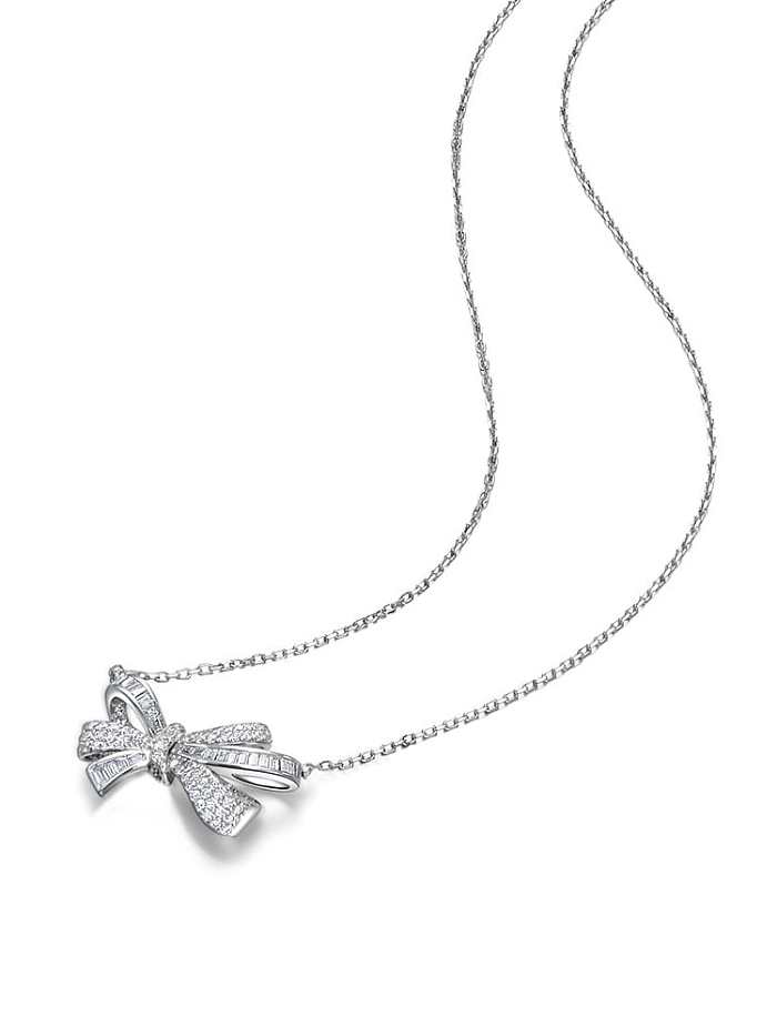 Collar delicado geométrico de diamantes de alto carbono de plata esterlina 925