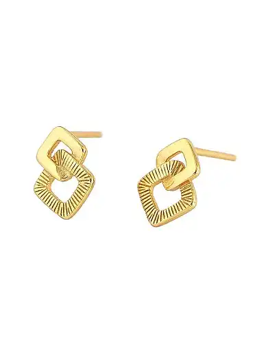 925 Sterling Silver Geometric Minimalist Stud Earring