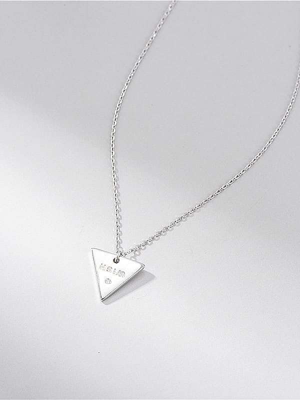 925 Sterling Silver Triangle Minimalist Necklace