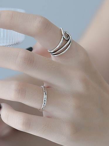 925 Sterling Silver Geometric Vintage Stackable Ring