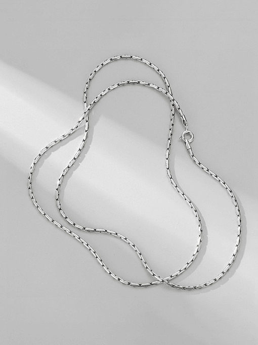 Minimalistische Bambusgelenk-Halskette aus 925er Sterlingsilber