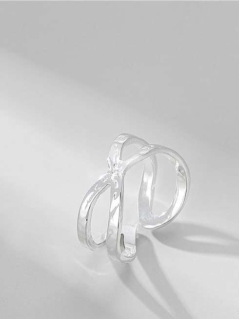 925 Sterling Silver Cross Minimalist Band Ring