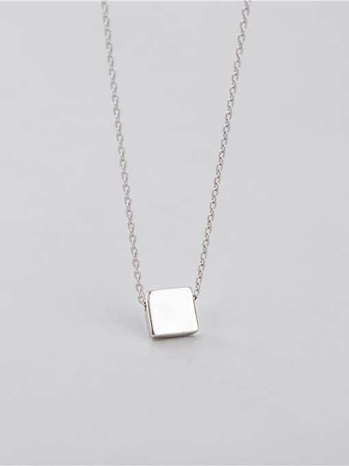 Collar minimalista geométrico de plata de ley 925