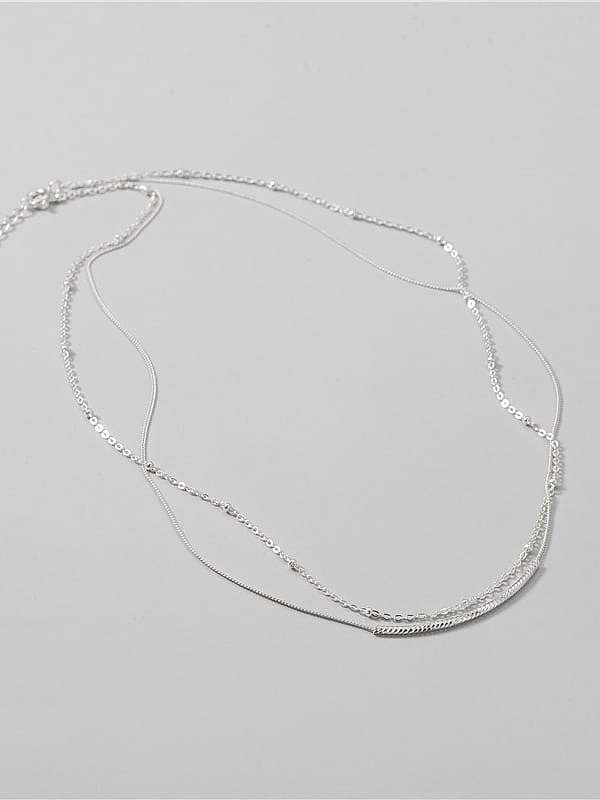 Minimalistische mehrsträngige Halskette aus 925er Sterlingsilber