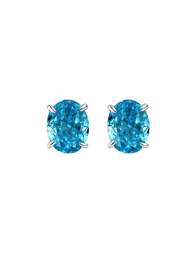Boucles d'oreilles en argent sterling 925 à haute teneur en carbone et diamants géométriques bleus