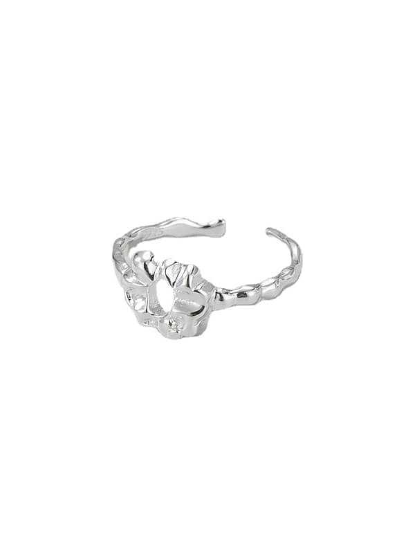 Bague minimaliste irrégulière en argent sterling 925