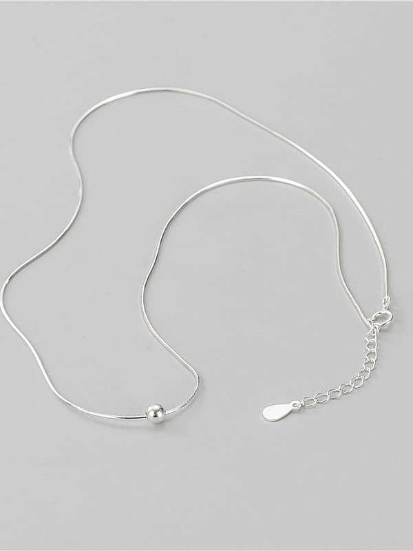 Runde minimalistische Halskette aus 925er Sterlingsilber