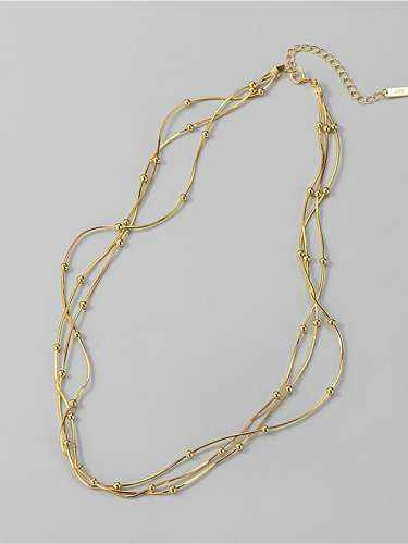 Minimalistische mehrsträngige Halskette aus 925er Sterlingsilber