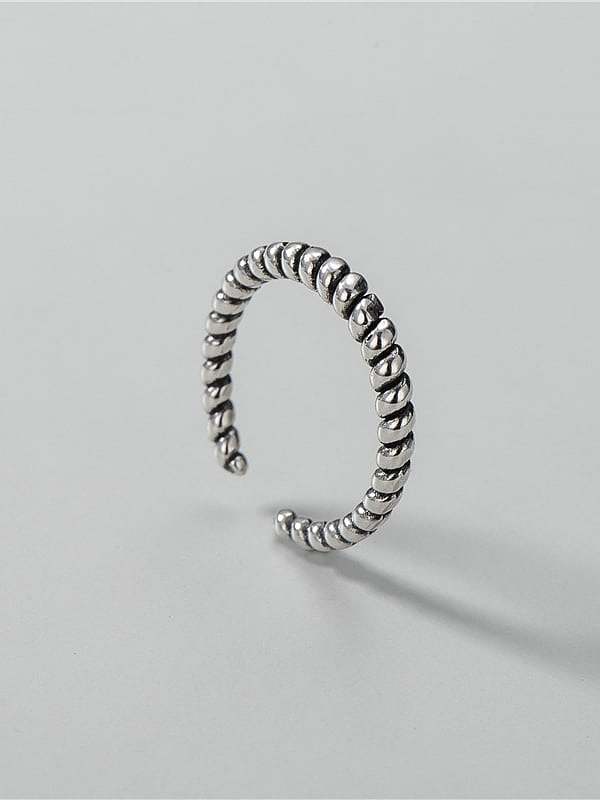 925 Sterling Silver Round Vintage Band Ring