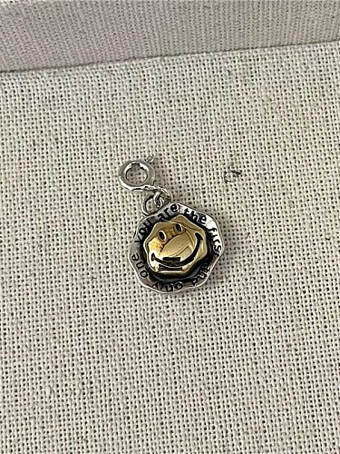 925 Sterling Silver Smiley Vintage Pendant