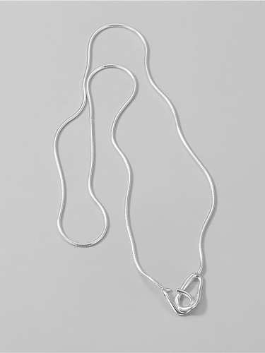 925 Sterling Silver Minimalist Snake bone chain Necklace