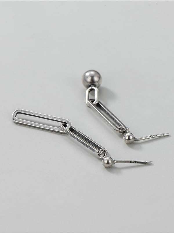 925 Sterling Silver Geometric Vintage Drop Earring