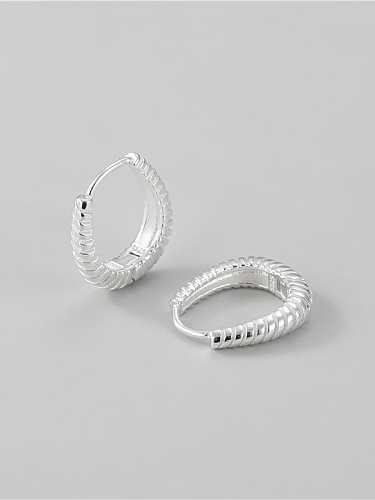 Boucle d'oreille Huggie minimaliste géométrique en argent sterling 925