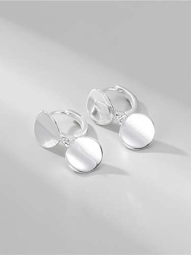 925 Sterling Silber Smotth runder minimalistischer Ohrclip