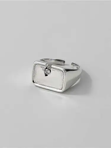 925 Sterling Silver Geometric Vintage Band Ring