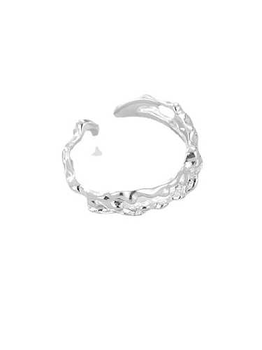 Bague minimaliste irrégulière en argent sterling 925