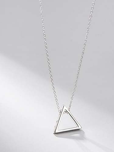 925 Sterling Silver Triangle Minimalist Necklace