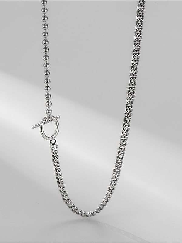 925 Sterling Silber unregelmäßige Vintage hohle Kette Halskette