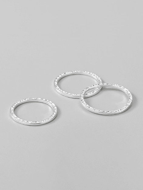 925 Sterling Silver Round Minimalist Band Ring