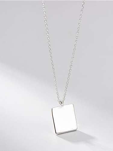 925 Sterling Silver Geometric Minimalist Necklace