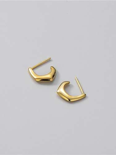 925 Sterling Silver Geometric Minimalist Stud Earring