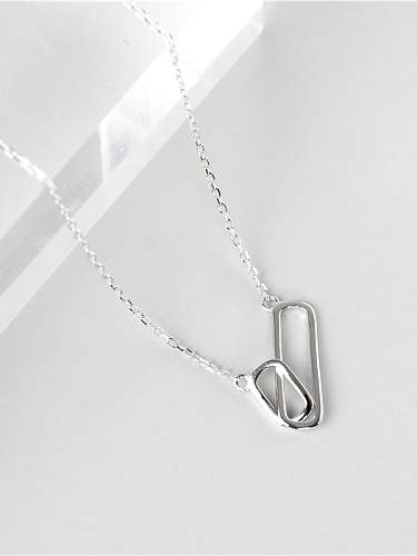 Collier minimaliste géométrique en argent sterling 925