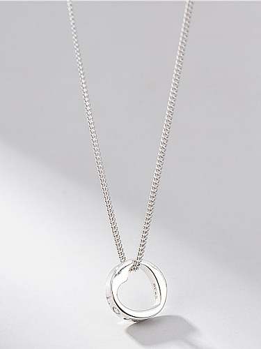 Collier minimaliste coeur en argent sterling 925