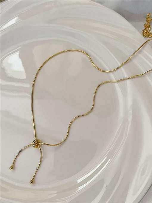 Geometrische Trend-Lariat-Halskette aus 925er Sterlingsilber