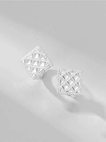 925 Sterling Silver Square Trend Stud Earring