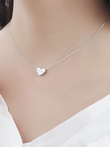 925 Sterling Silver Heart Minimalist Necklace