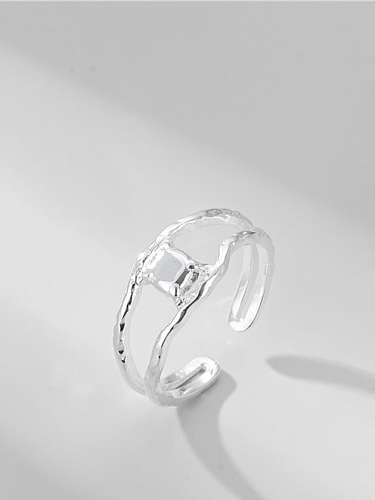 Geometrischer, minimalistischer, stapelbarer Ring aus 925er Sterlingsilber