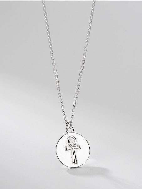 Minimalistische Halskette aus 925er Sterlingsilber mit Kreuz