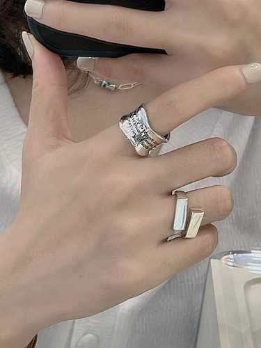 925 Sterling Silber Brief Trend Band Ring